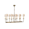Beacon Chandelier Linéaire Moderne Minimaliste en Laiton, Métal et Tissu - Neutralighting