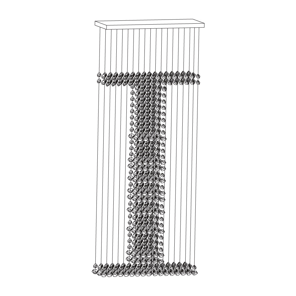 Arsilus Chandelier sculptural en pierre charbon, lettres de G à L - Neutralighting