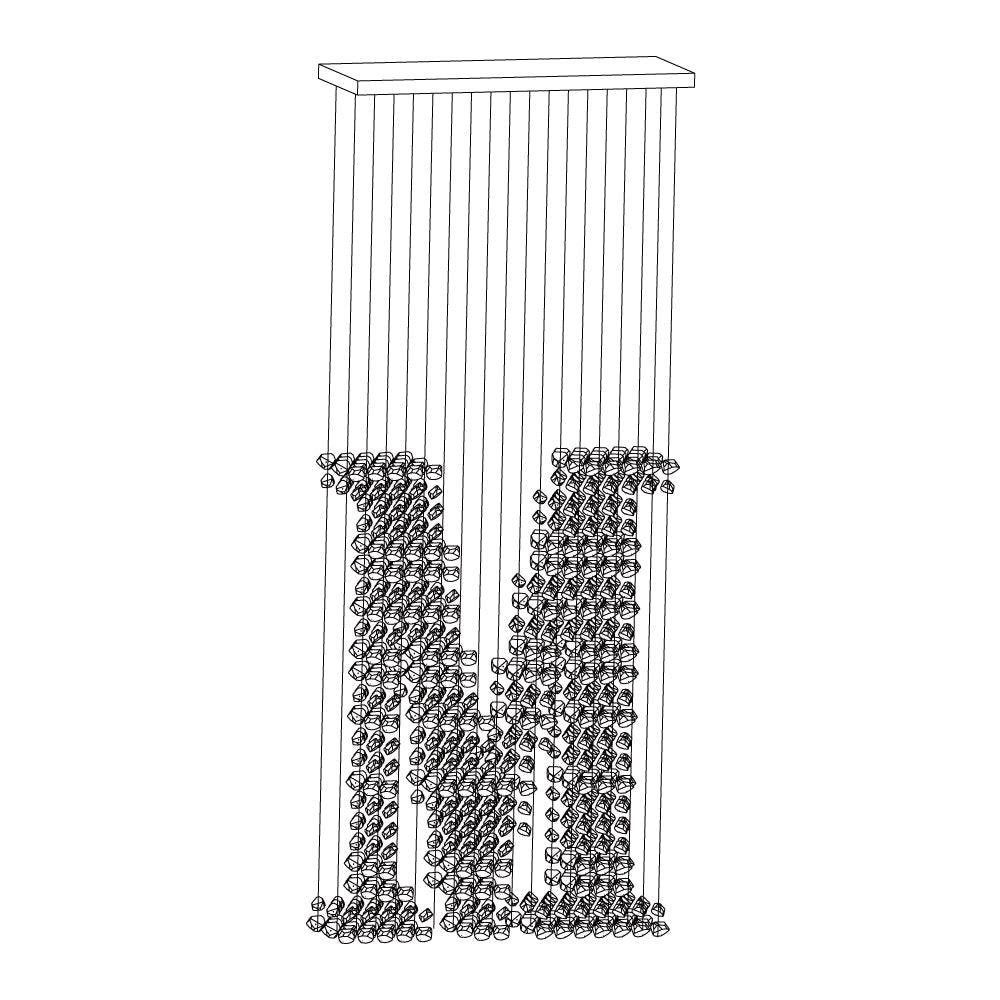 Arsilus Charbon Pierre Cascade Lustres M - Neutralighting