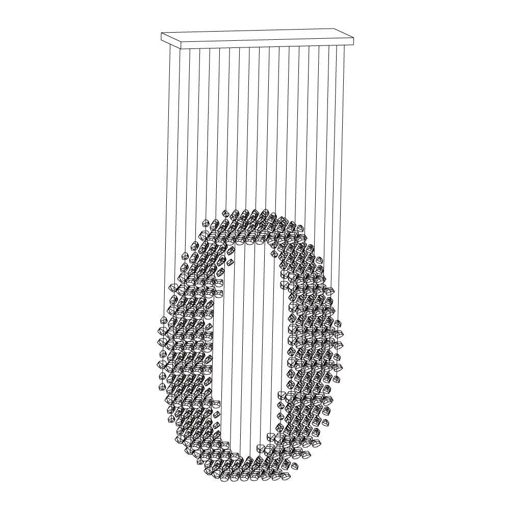 Arsilus Charcoal Stone Cascade Chandeliers O - Neutralighting