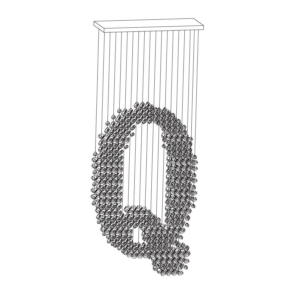 Arsilus Charbon Pierre Cascade Lustres Q - Neutralighting