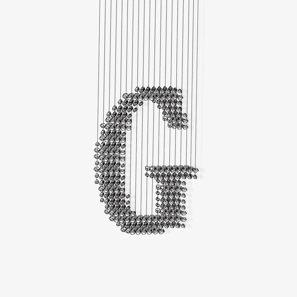 Arsilus Chandeliers Cascade en Pierre Charbon G - Neutralighting