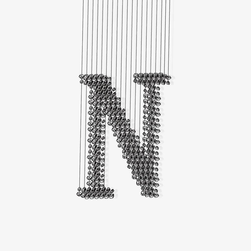 Arsilus Chandeliers Cascade en Pierre Charbon N - Neutralighting