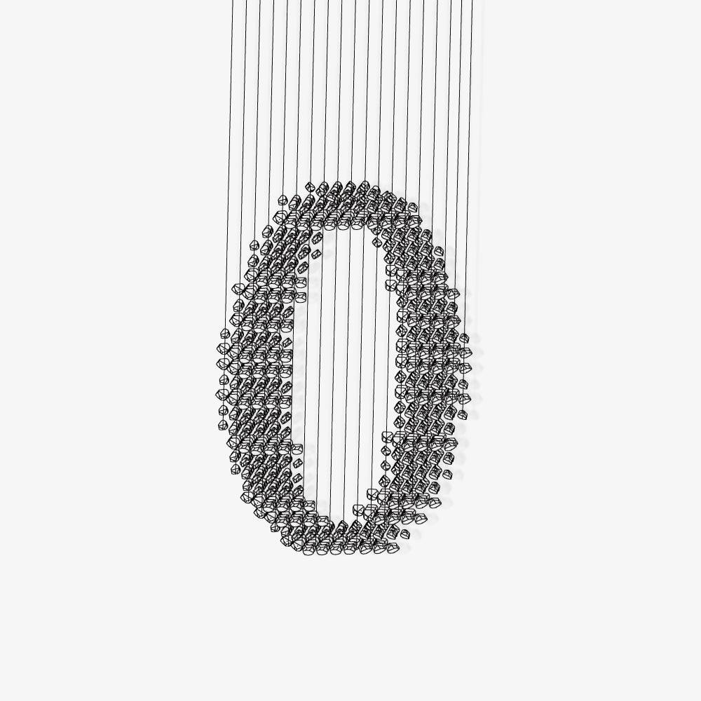 Arsilus Charcoal Stone Cascade Chandeliers O - Neutralighting
