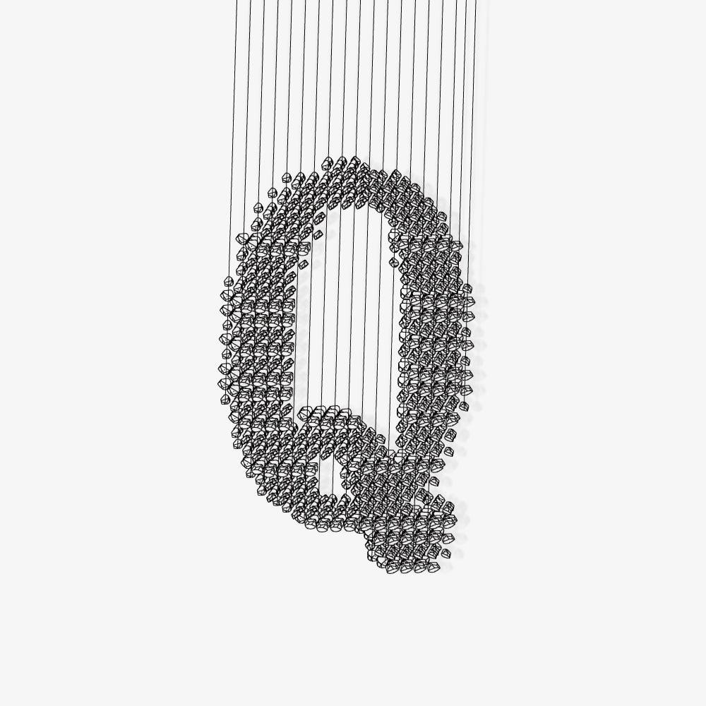 Arsilus Charbon Pierre Cascade Lustres Q - Neutralighting