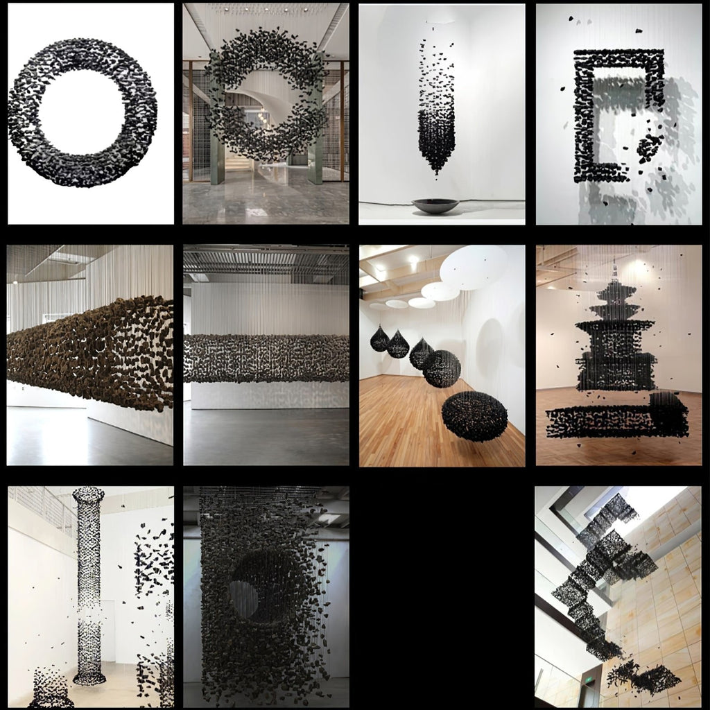 Arsilus Charcoal Stone Cascade Chandeliers for Artistic Space - Neutralighting