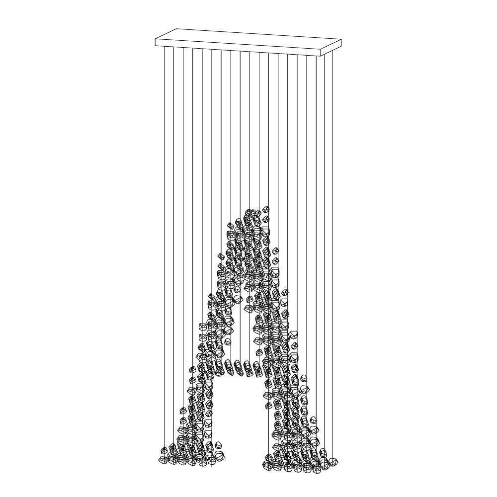 Arsilus Chandelier Sculptural en Pierre Charbon - Neutralighting