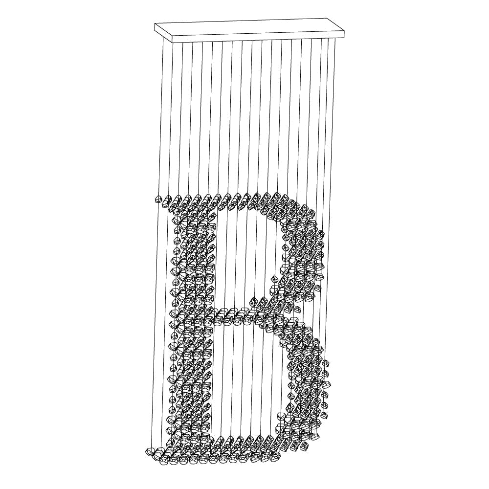 Arsilus Chandelier Sculptural en Pierre Charbon - Neutralighting