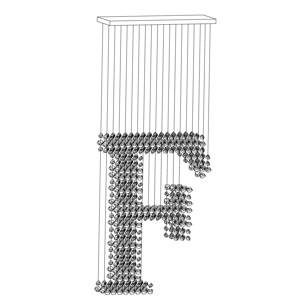 Arsilus Chandelier Sculptural en Pierre Charbon - Neutralighting