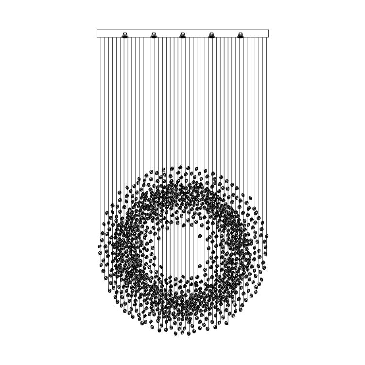 Arsilus Chandelier Sculptural en Pierre Charbon - Neutralighting