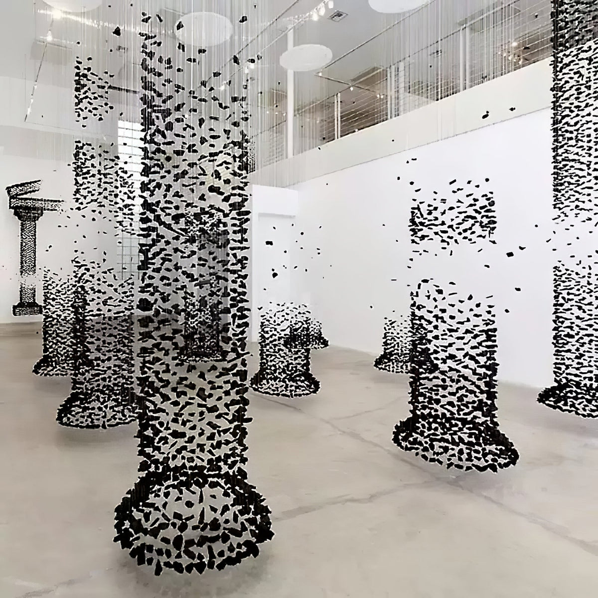 Arsilus Charbon Pierre Sculptural Lustre Orbiculaire - Neutralighting