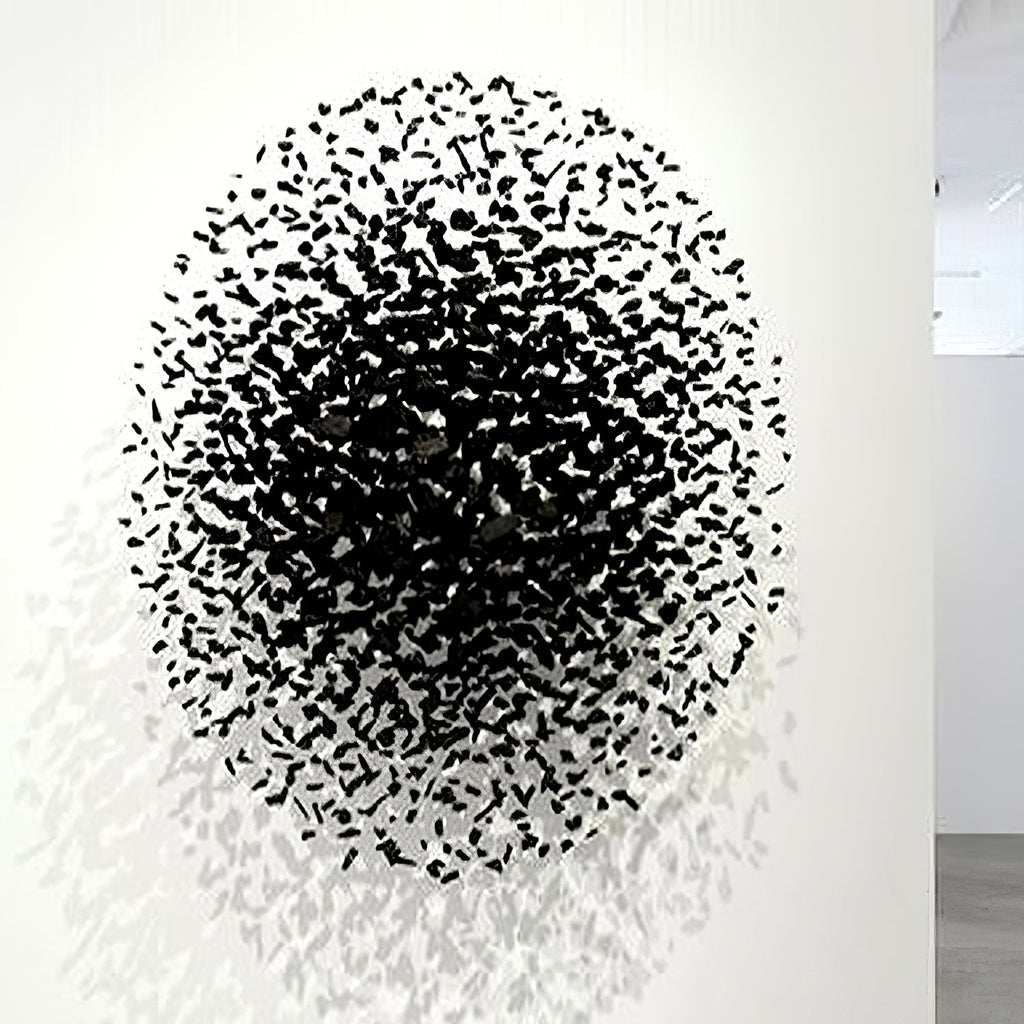 Arsilus Charbon Pierre Sculptural Lustre Orbiculaire - Neutralighting