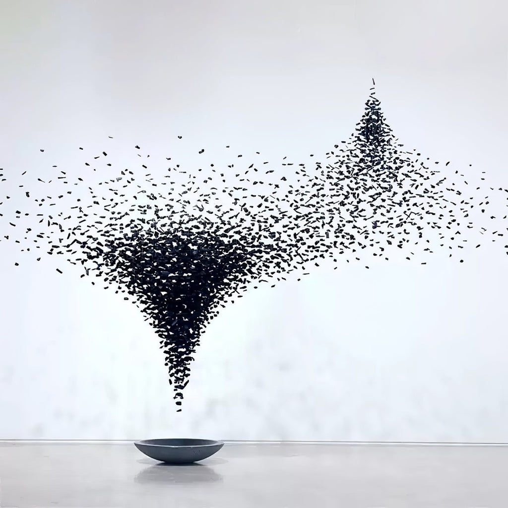 Arsilus Charbon Pierre Sculptural Lustre Orbiculaire - Neutralighting