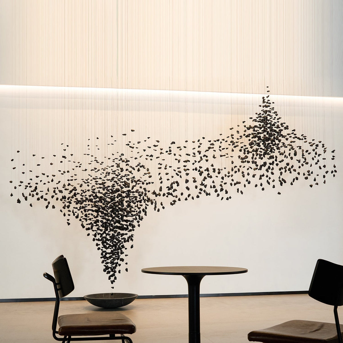 Arsilus Charcoal Stone Shape Hourglass Sculptural Chandelier - Neutralighting