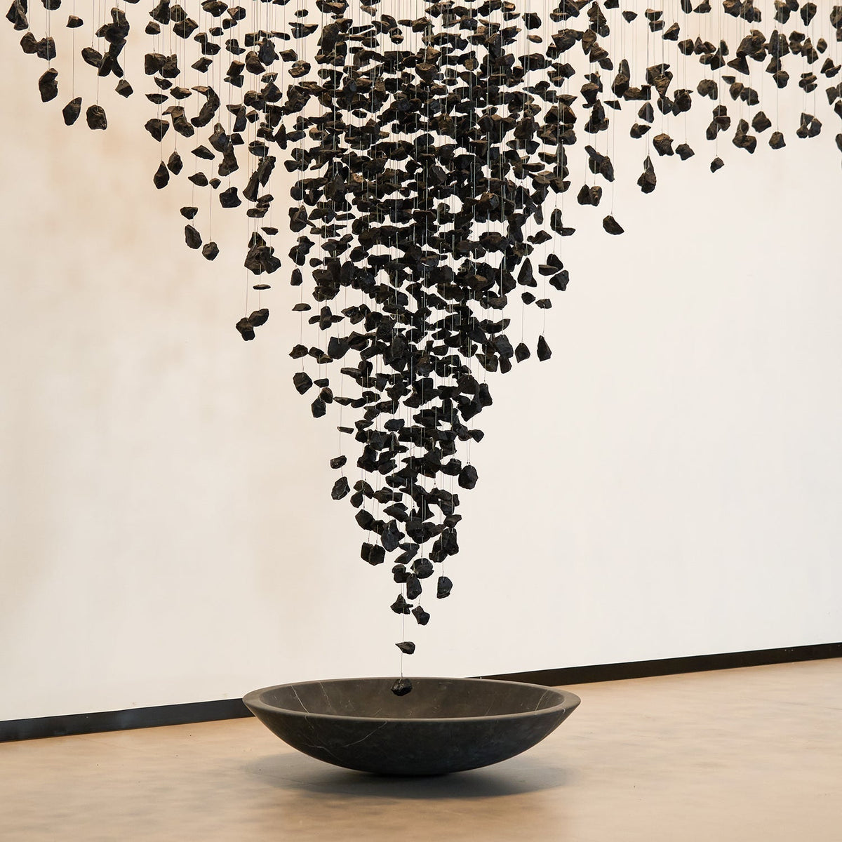 Arsilus Charcoal Stone Shape Hourglass Sculptural Chandelier - Neutralighting