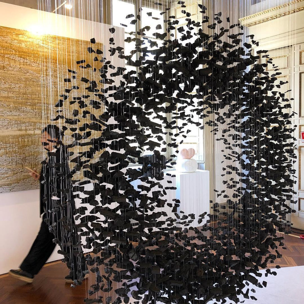 Arsilus Chandelier Sculptural en Pierre Charbon - Neutralighting