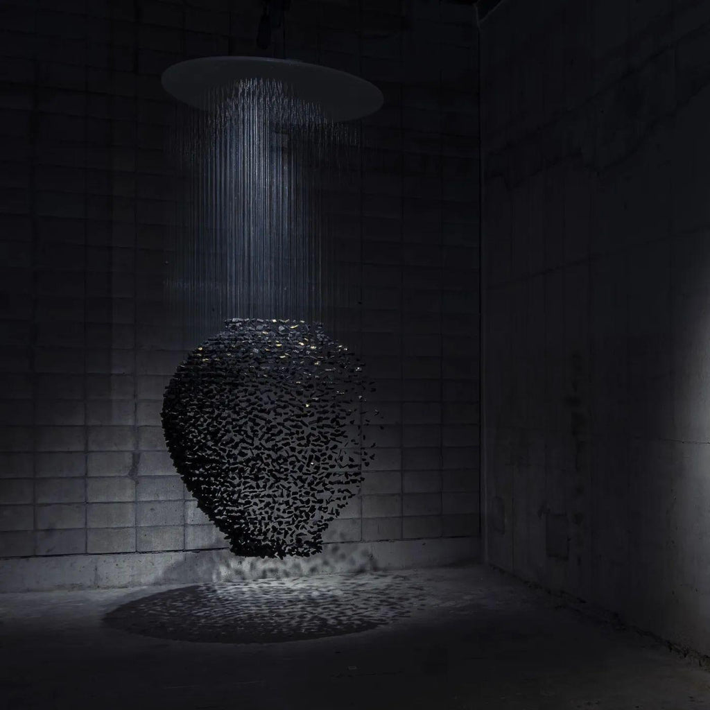Arsilus Chandelier Sculptural en Pierre Charbon - Neutralighting
