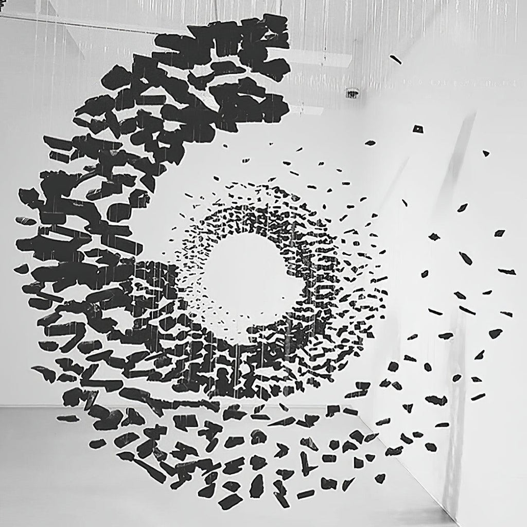 Arsilus Chandelier Sculptural en Pierre Charbon Lettres de S à Z - Neutralighting