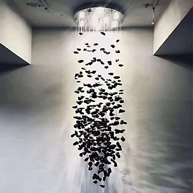 Arsilus Chandelier Sculptural en Pierre Charbon - Neutralighting