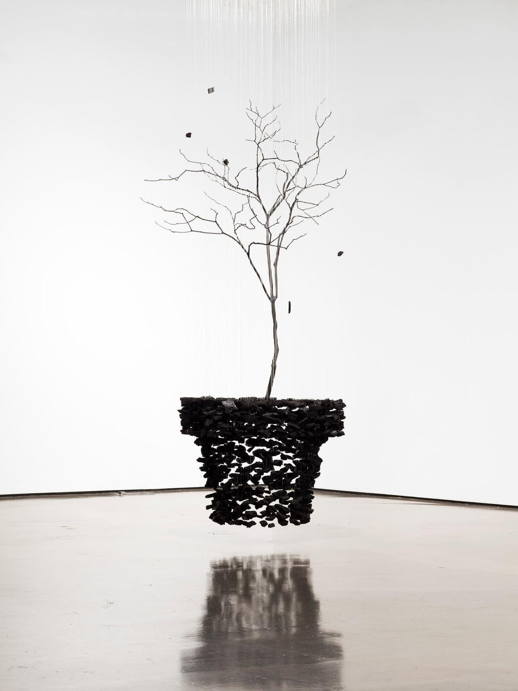 Arsilus Chandelier Sculptural en Pierre Charbon - Neutralighting
