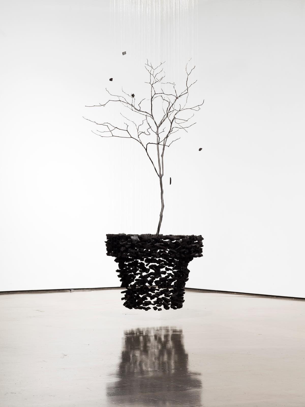 Arsilus Chandelier Sculptural en Pierre Charbon - Neutralighting