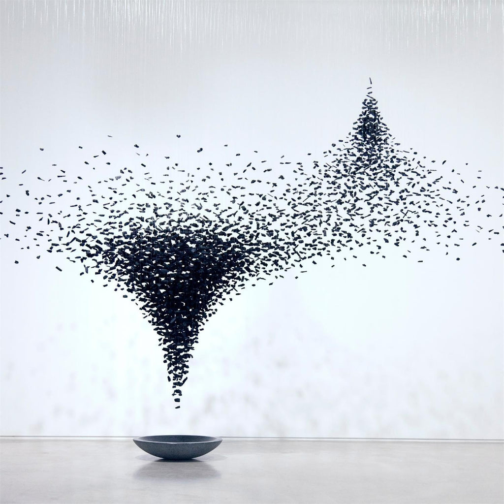 Arsilus Chandelier Sculptural en Pierre Charbon Lettres de S à Z - Neutralighting