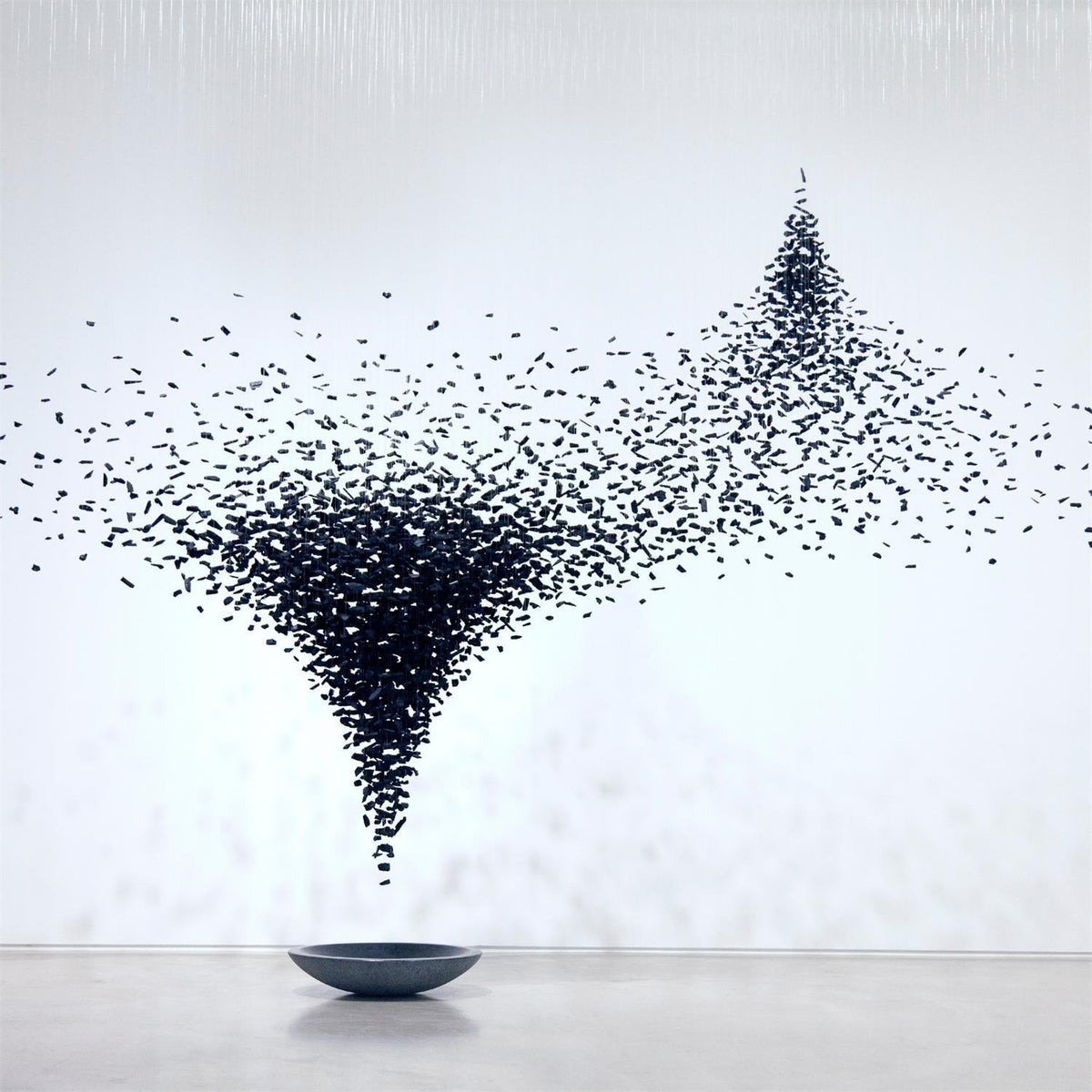 Arsilus Chandelier sculptural en pierre charbon, lettres de G à L - Neutralighting