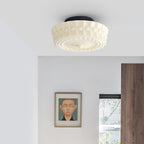 Solara Plafonnier en Verre Blanc Floral pour Salon - Neutralighting