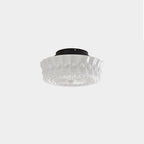 Solara Plafonnier en Verre Blanc Floral pour Salon - Neutralighting