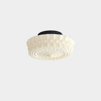 Solara Plafonnier en Verre Blanc Floral pour Salon - Neutralighting