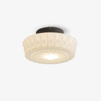 Solara Plafonnier en Verre Blanc Floral pour Salon - Neutralighting
