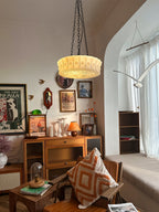 Solara Suspension en Chaîne Verre Blanc - Neutralighting