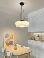 Solara Suspension en Chaîne Verre Blanc - Neutralighting