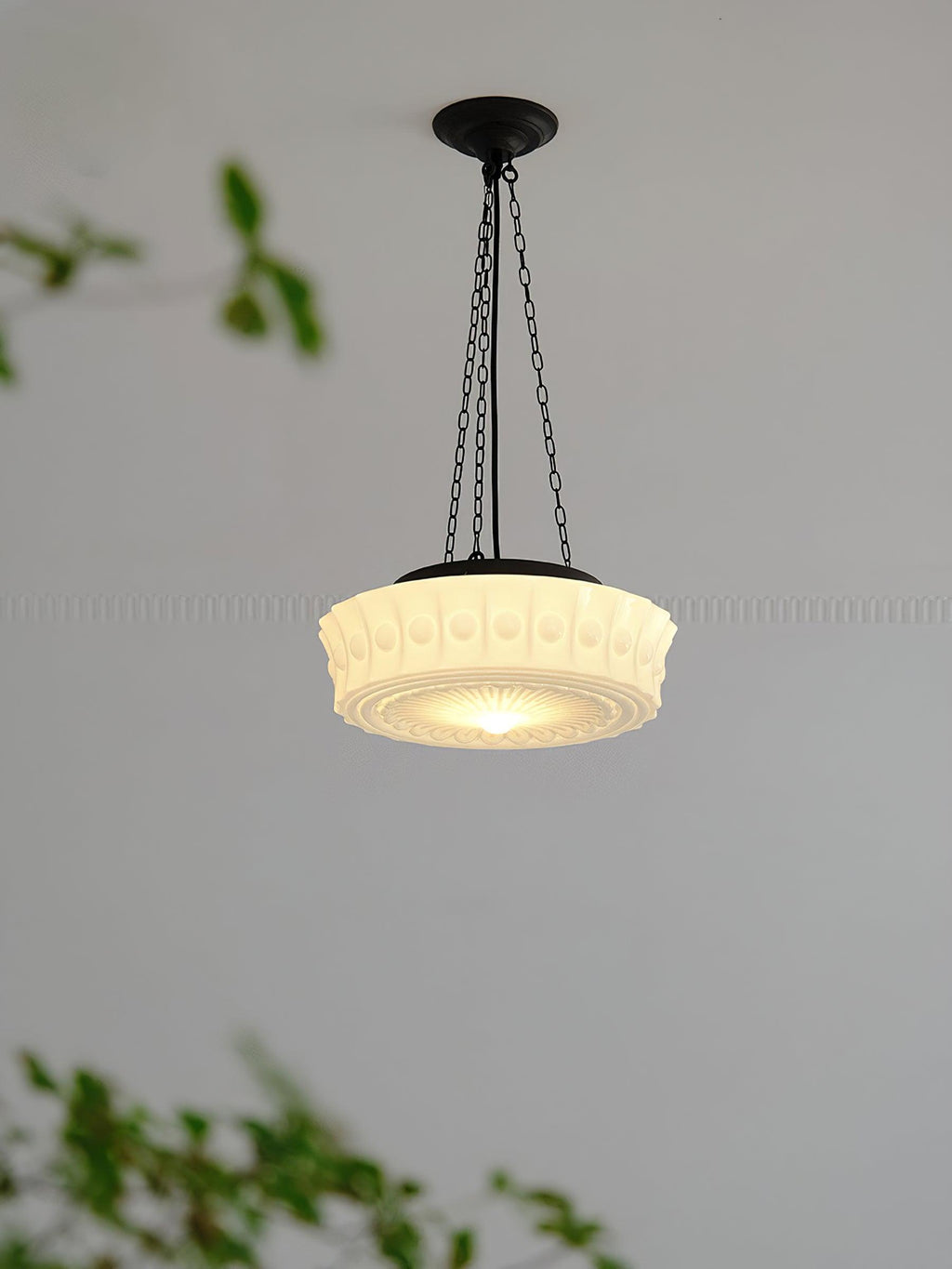 Solara Suspension en Chaîne Verre Blanc - Neutralighting