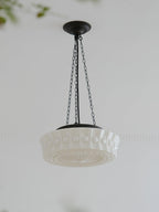 Solara Suspension en Chaîne Verre Blanc - Neutralighting