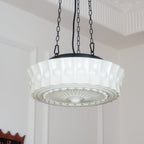 Solara Suspension en Chaîne Verre Blanc - Neutralighting