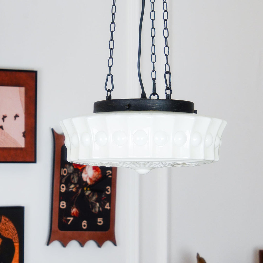 Solara Suspension en Chaîne Verre Blanc - Neutralighting