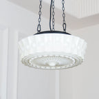 Solara Suspension en Chaîne Verre Blanc - Neutralighting