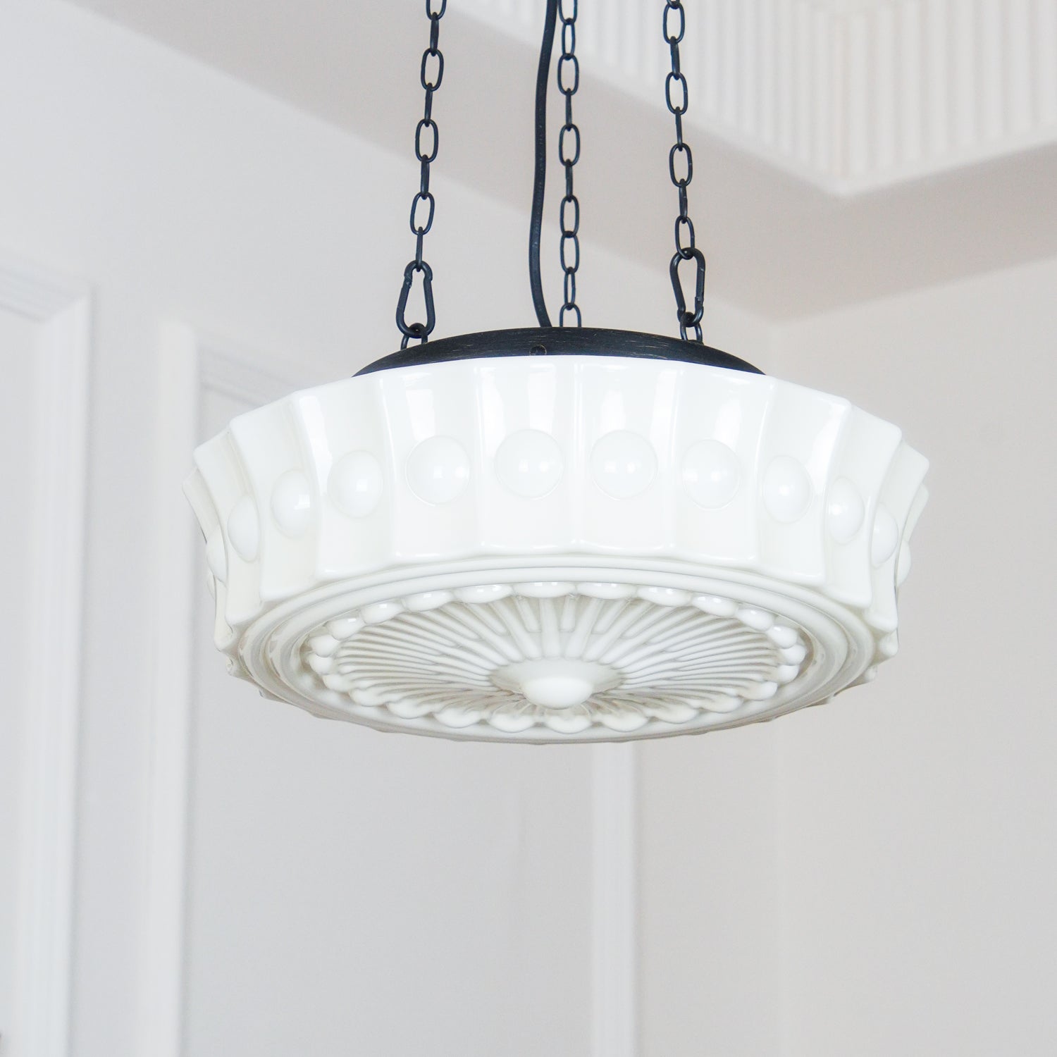 Solara Suspension en Chaîne Verre Blanc - Neutralighting