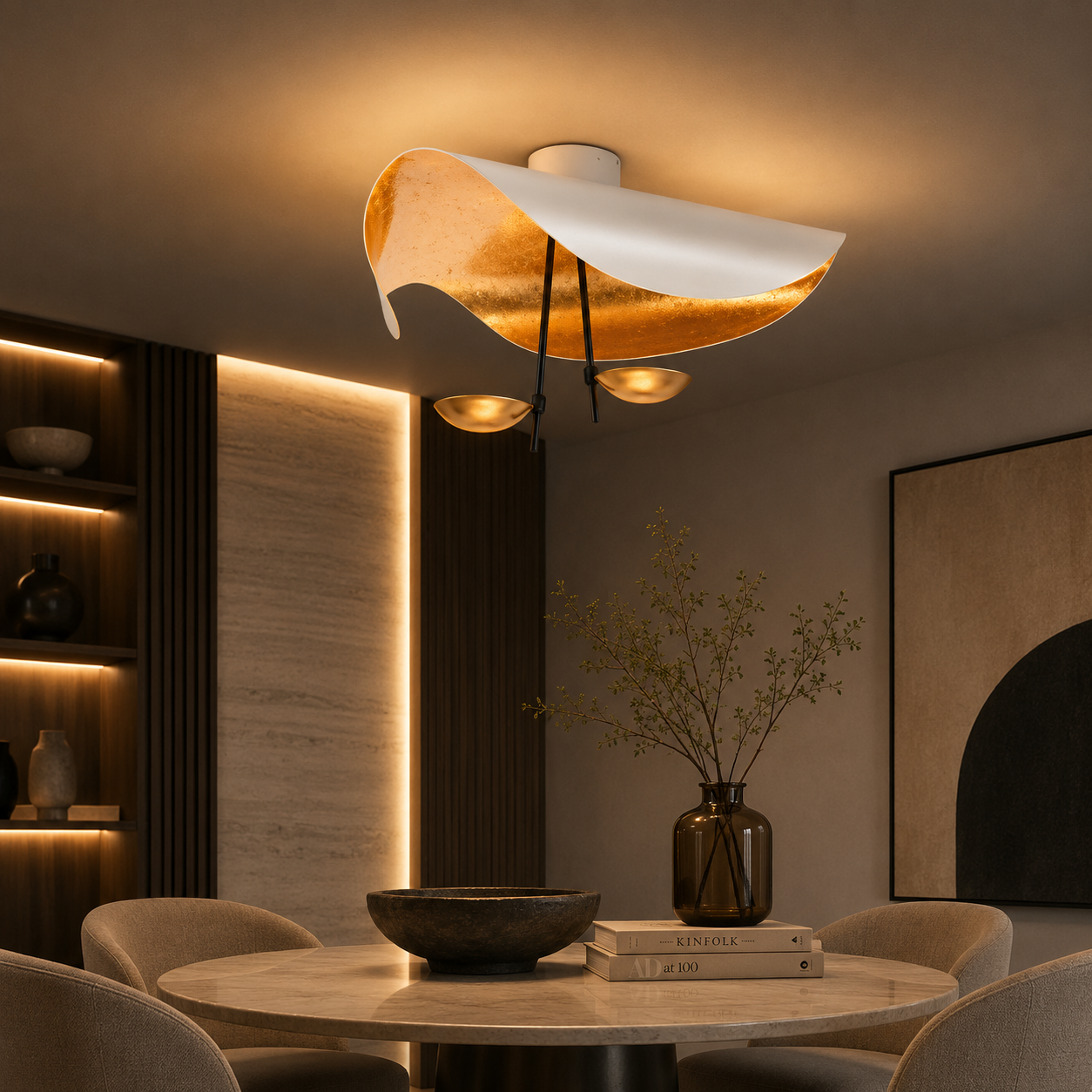 Jexie Plafonnier Feuille Moderne Salon Chambre à Coucher