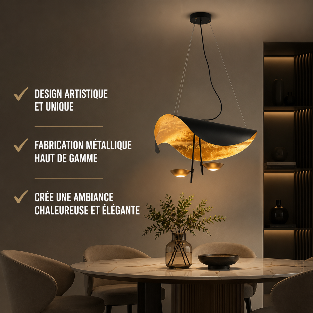 Jexie Plafonnier Feuille Moderne Salon Chambre à Coucher