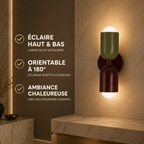 Kira Applique Murale Cylindre Scandinave Métal Coloré Salon