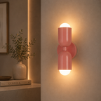 Kira Applique Murale Cylindre Scandinave Métal Coloré Salon