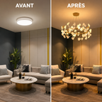 Jarn Suspension Feuille/Multi Moderne Métal/Céramique Doré/Blanc Salon