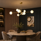 Truva Lustre Bulle Moderne Cuivre Verre Cuivre Salon