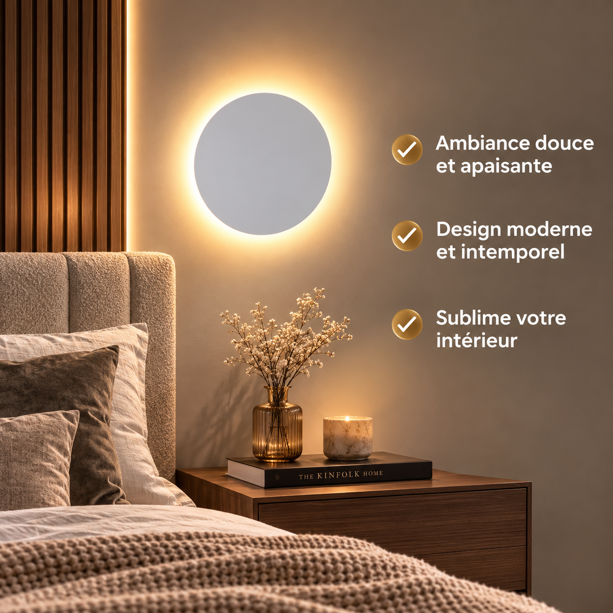 Kyris Applique Murale Ronde Minimaliste