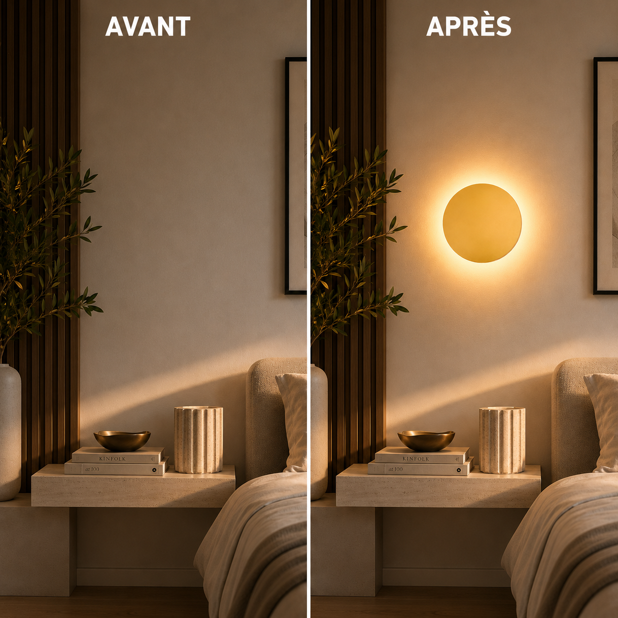 Kyris Applique Murale Ronde Minimaliste