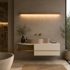 Dwyn Applique Murale Miroir Linéaire Minimaliste Bois Salon