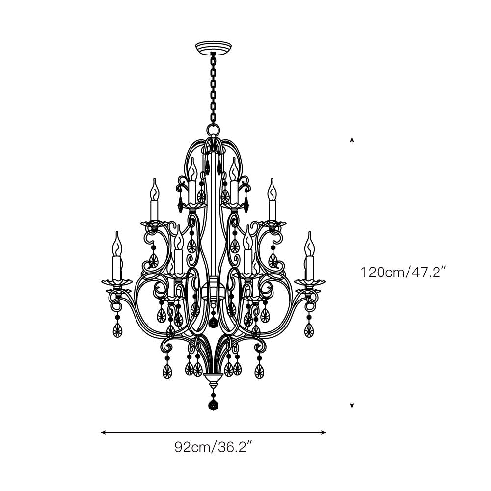Chandelier à Échelons en Métal Cristal Luxueux Postmoderne - Neutralighting