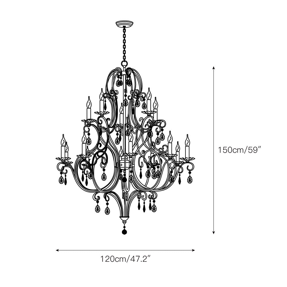 Chandelier à Échelons en Métal Cristal Luxueux Postmoderne - Neutralighting